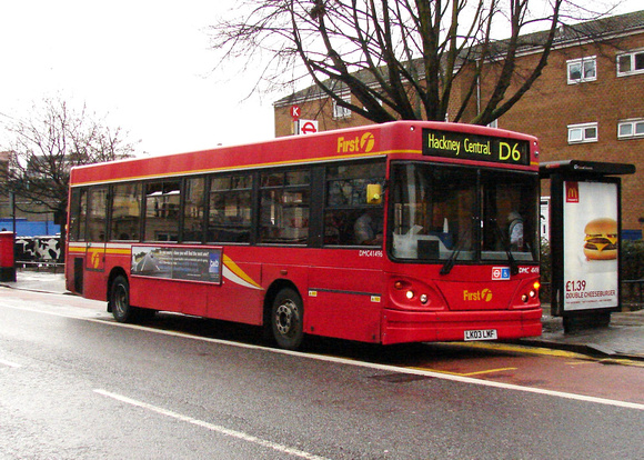 Route D6, First London, DMC41496, LK03LMF, Hackney Central
