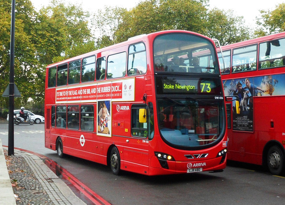 Route 73, Arriva London, DW436, LJ11ABO, Marble Arch