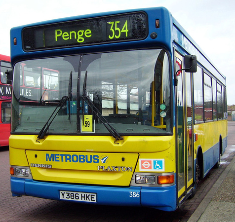 Route 354, Metrobus 386, Y386HKE, Bromley