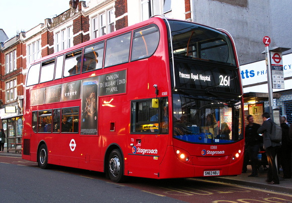 Route 261, Stagecoach London 10188, SN63NBJ, Bromley South