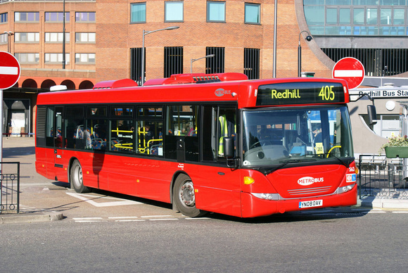 Route 405, Metrobus 563, YN08OAV, Redhill Bus Station