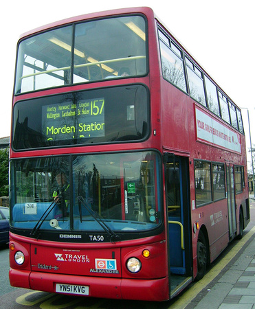 Route 157, Travel London, TA50, YN51KVG, Crystal Palace