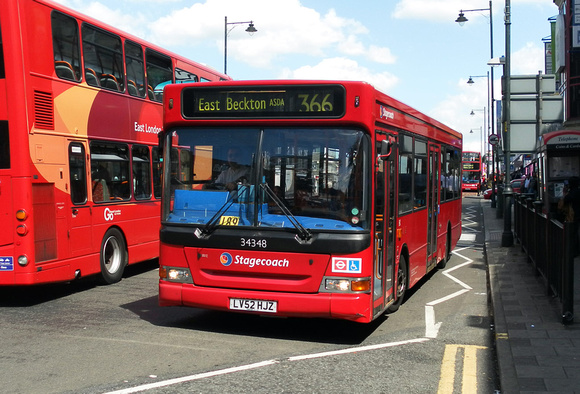 Route 366, Stagecoach London 34348, LV52HJZ, Barking