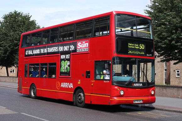 Route 50, Arriva London, DLA179, W379VGJ, Croydon