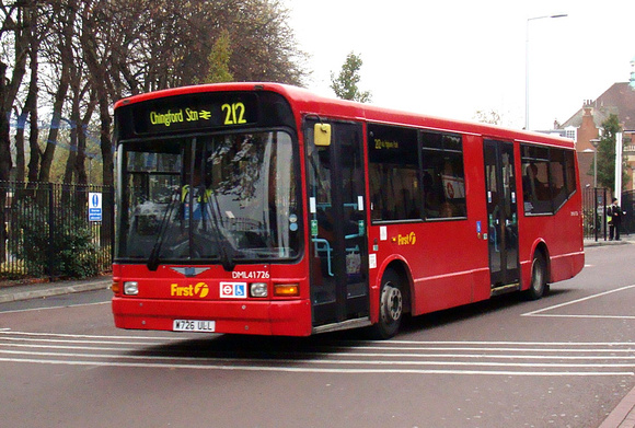 Route 212, First London, DML41726, W726ULL, Walthamstow