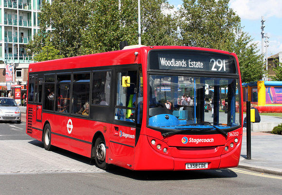 Route 291, Stagecoach London 36332, LX58CDE, Woolwich