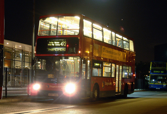 Route 472, Stagecoach London 17307, X307NNO, North Greenwich