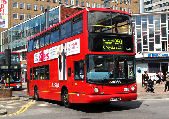 Route 250, Arriva London, DLA371, LJ03MVC, Croydon