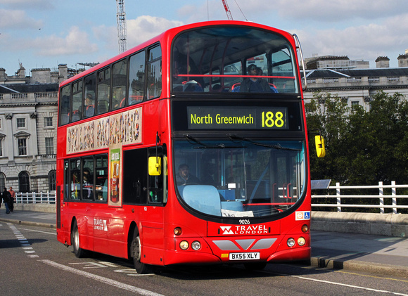 Route 188, Travel London 9026, BX55XLY, Waterloo
