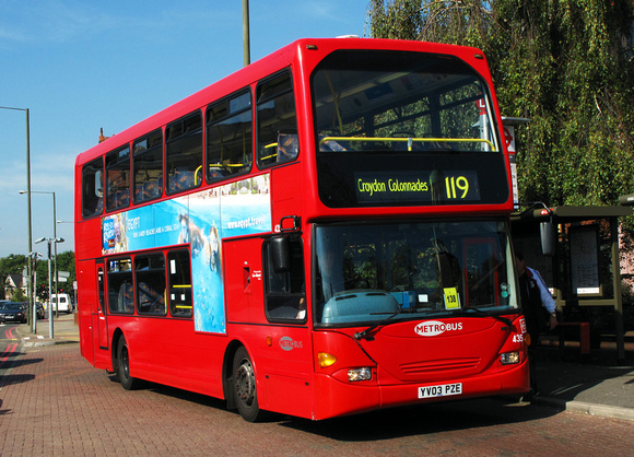 Route 119, Metrobus 435, YV03PZE, Bromley