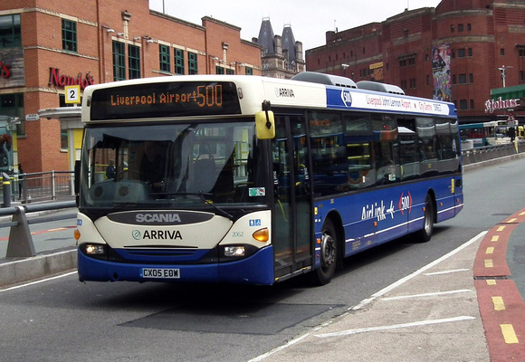 Route 500, Arriva Merseyside 2062, CX05EOW, Liverpool