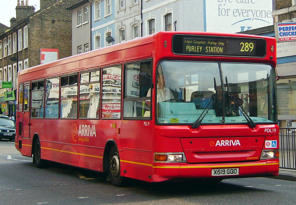 Route 289, Arriva London, PDL19, X519GGO, Croydon