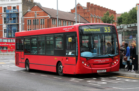 Route 33, London United RATP, DE27, YX09HJV, Hammersmith