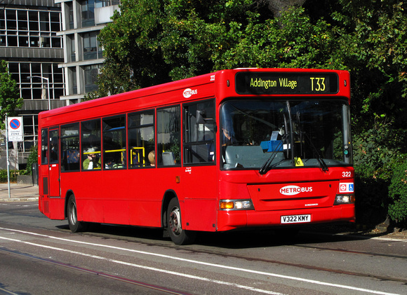 Route T33, Metrobus 322, V322KMY, Croydon