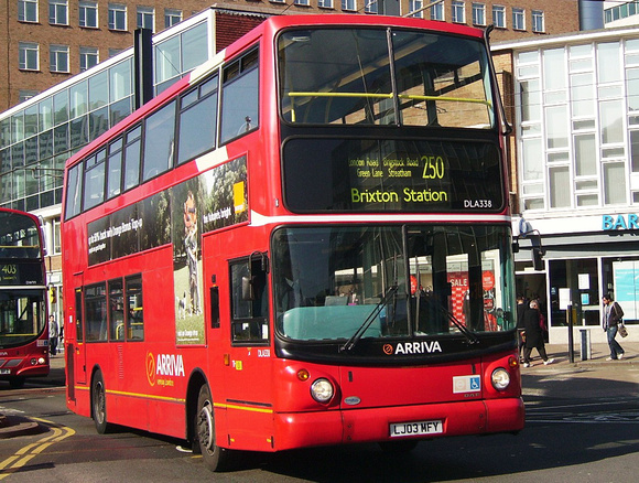 Route 250, Arriva London, DLA338, LJ03MFY, Croydon