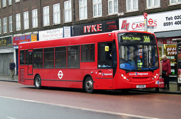 Route 366, Stagecoach London 36294, LX11AXN, Barking