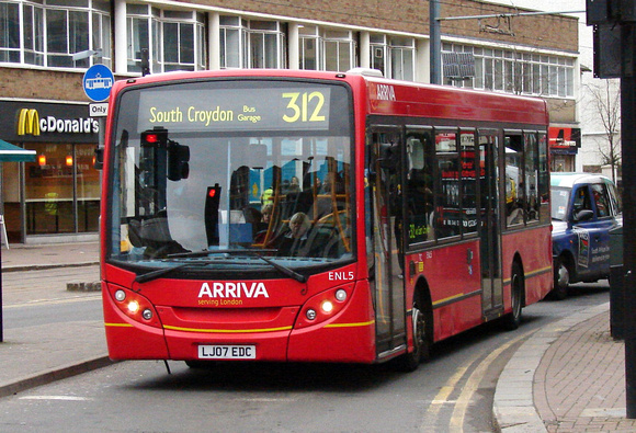 Route 312, Arriva London, ENL5, LJ07EDC, Croydon