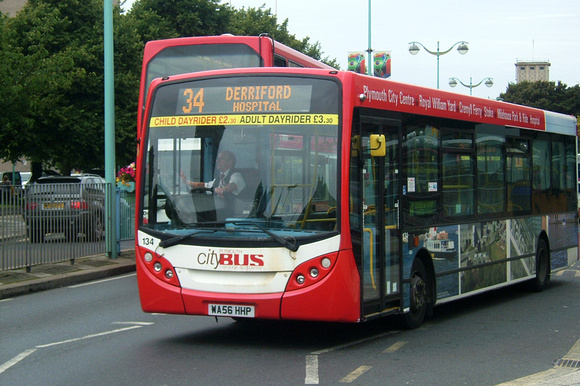 Route 34, Plymouth Citybus 134, WA56HHP, Plymouth
