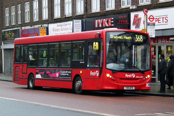 Route 368, First London, DML44173, YX11AFO, Barking