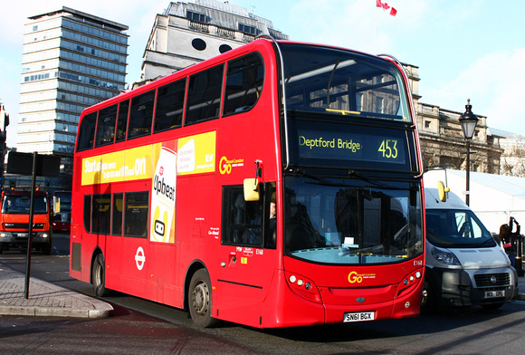 Route 453, Go Ahead London, E168, SN61BGX, Trafalgar Square