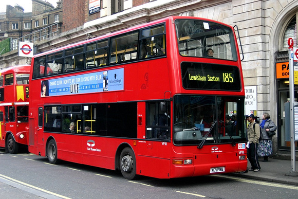 Route 185, East Thames Buses, VP18, X171FBB, Victoria