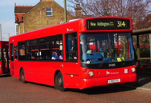 Route 314, Selkent ELBG 34310, LX51FGV, Bromley