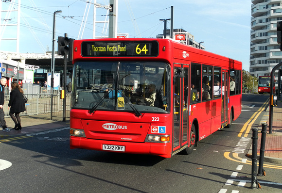 Route 64, Metrobus 322, V322KMY, East Croydon