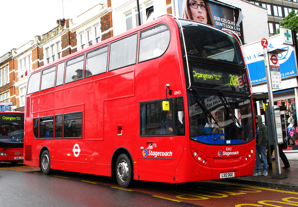 Route 208, Stagecoach London 10143, LX12DGE, Bromley