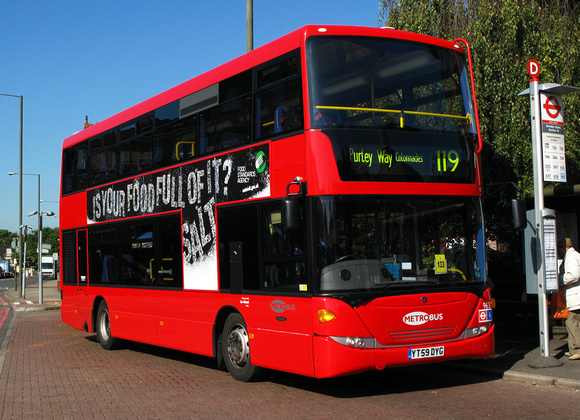Route 119, Metrobus 963, YT59DYG, Bromley