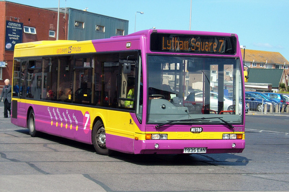 Route 7, Blackpool Transport 225, T935EAN, Cleveleys