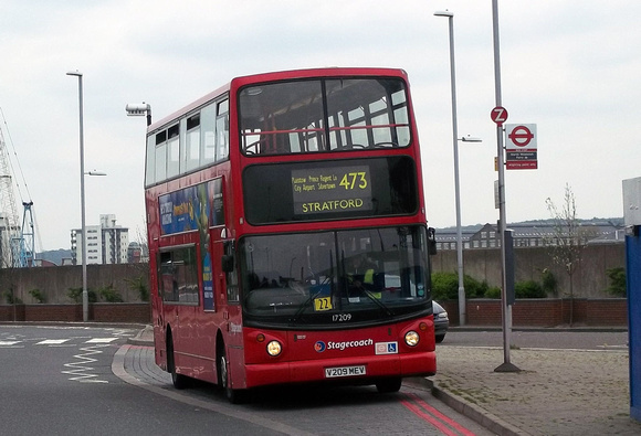 Route 473, Stagecoach London 17209, V209MEV, North Woolwich