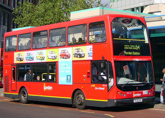 Route 154, London General, EVL14, PL51LGX, Croydon