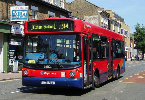 Route 314, Stagecoach London 34310, LX51FGV, Bromley