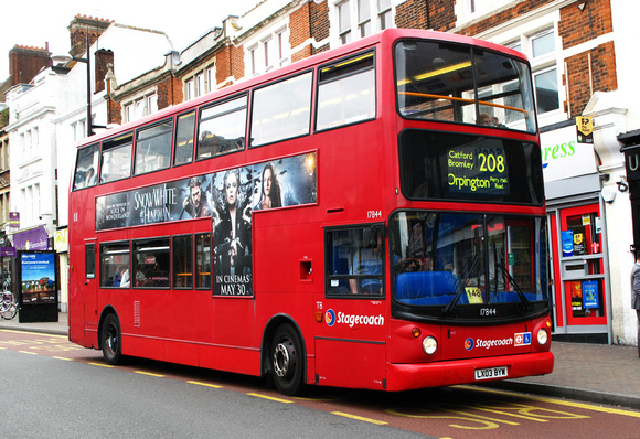 Route 208, Stagecoach London 17844, LX03BYW, Bromley