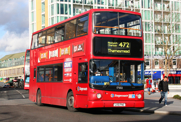 Route 472, Stagecoach London 17502, LX51FNE, Woolwich