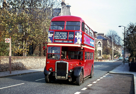 Route 106, London Transport, RTL164, KGK828, Finsbury Park