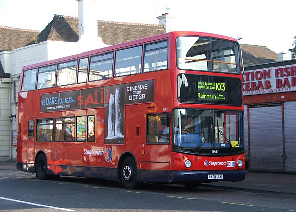 Route 103, Stagecoach London 18451, LX05LLM, Romford Station