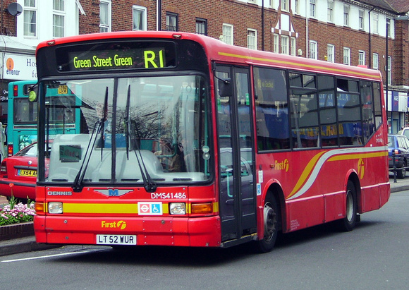 Route R1, First Centrewest, DMS41486, LT52WUR, Orpington
