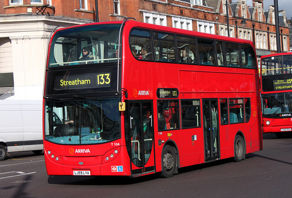 Route 133, Arriva London, T104, LJ59LYA, Brixton