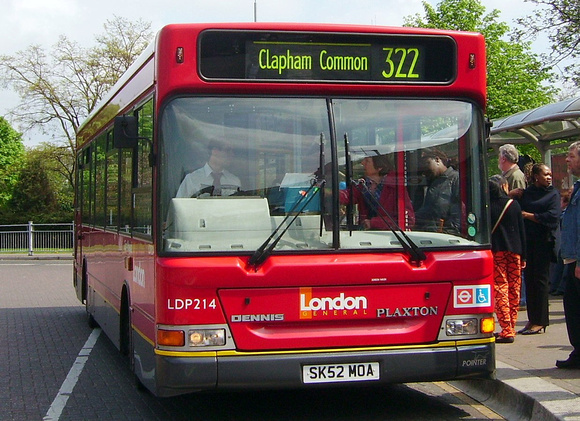 Route 322, London General, LDP214, SK52MOA, Crystal Palace