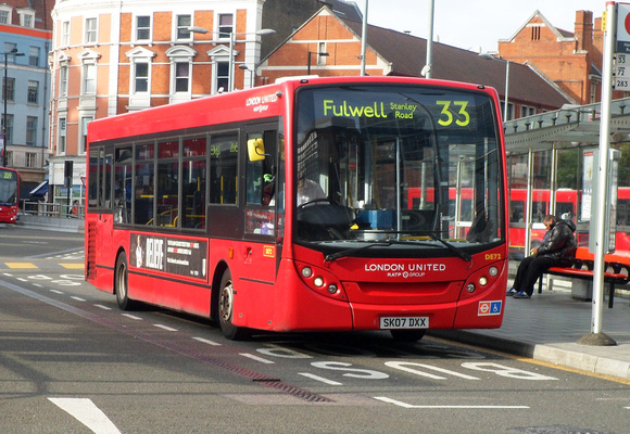 Route 33, London United RATP, DE72, SK07DXX, Hammersmith