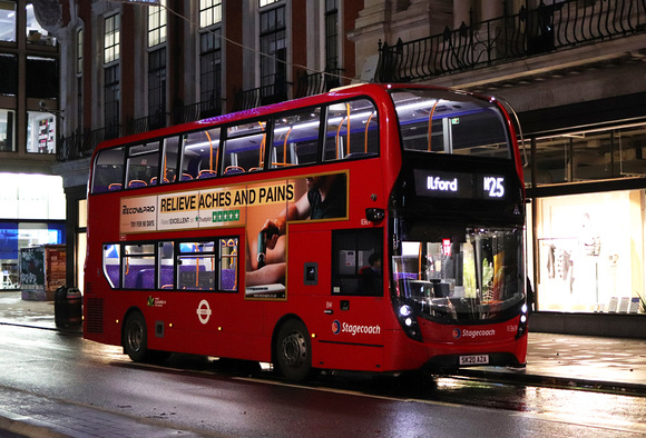 Route N25, Stagecoach London 11369, SK20AZA, Oxford St