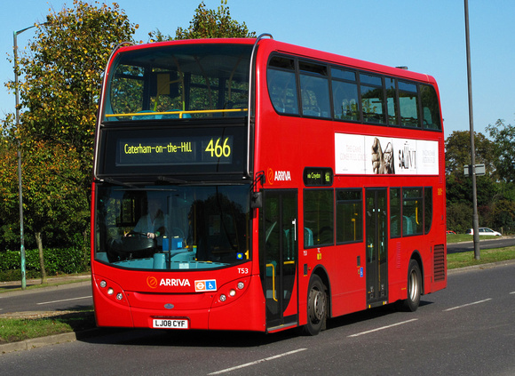 Route 466, Arriva London, T53, LJ08CYF, Addington Village