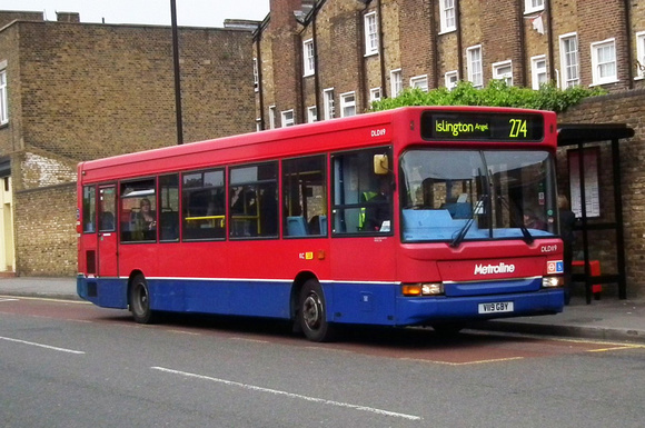 Route 274, Metroline, DLD119, V119GBY, Tolpuddle Street