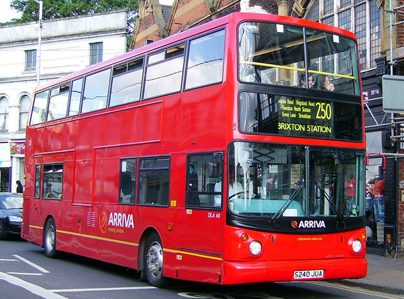 Route 250, Arriva London, DLA40, S240JUA, Croydon