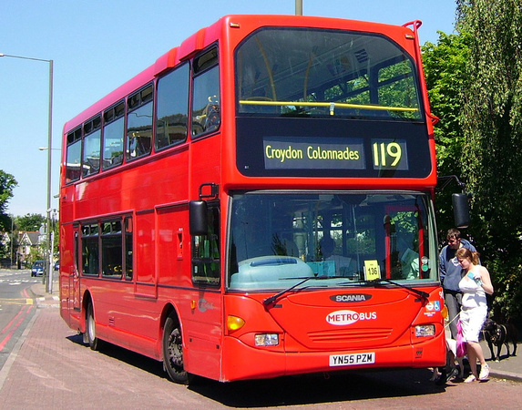 Route 119, Metrobus 909, YN55PZM, Bromley