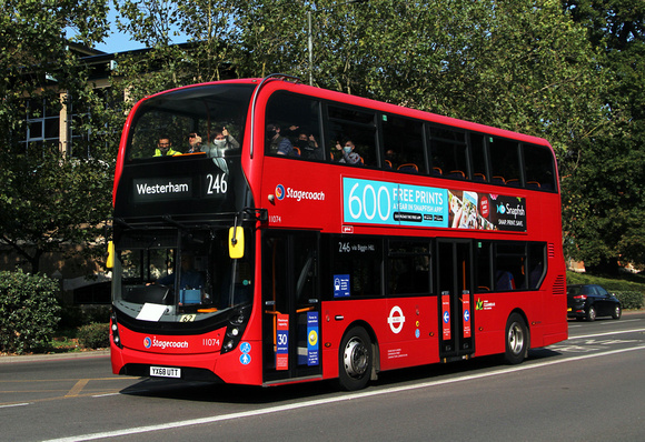 Route 246, Stagecoach London 11074, YX68UTT, Bromley