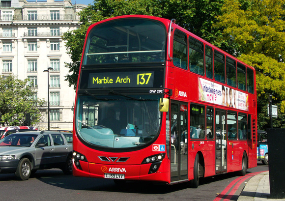 Route 137, Arriva London, DW290, LJ59LVV, Marble Arch