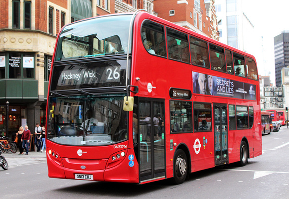 Route 26, Tower Transit, DN33796, SN13CHJ, Liverpool Street