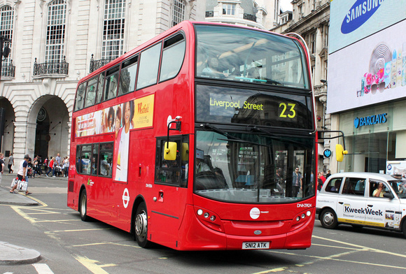 Route 23, Tower Transit, DNH39124, SN12ATK, Piccadilly Circus